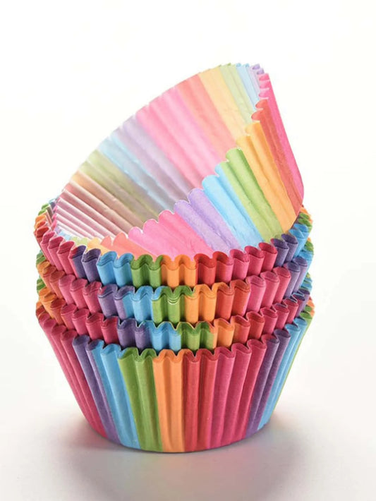 Rainbow Cupcake Liners (100)