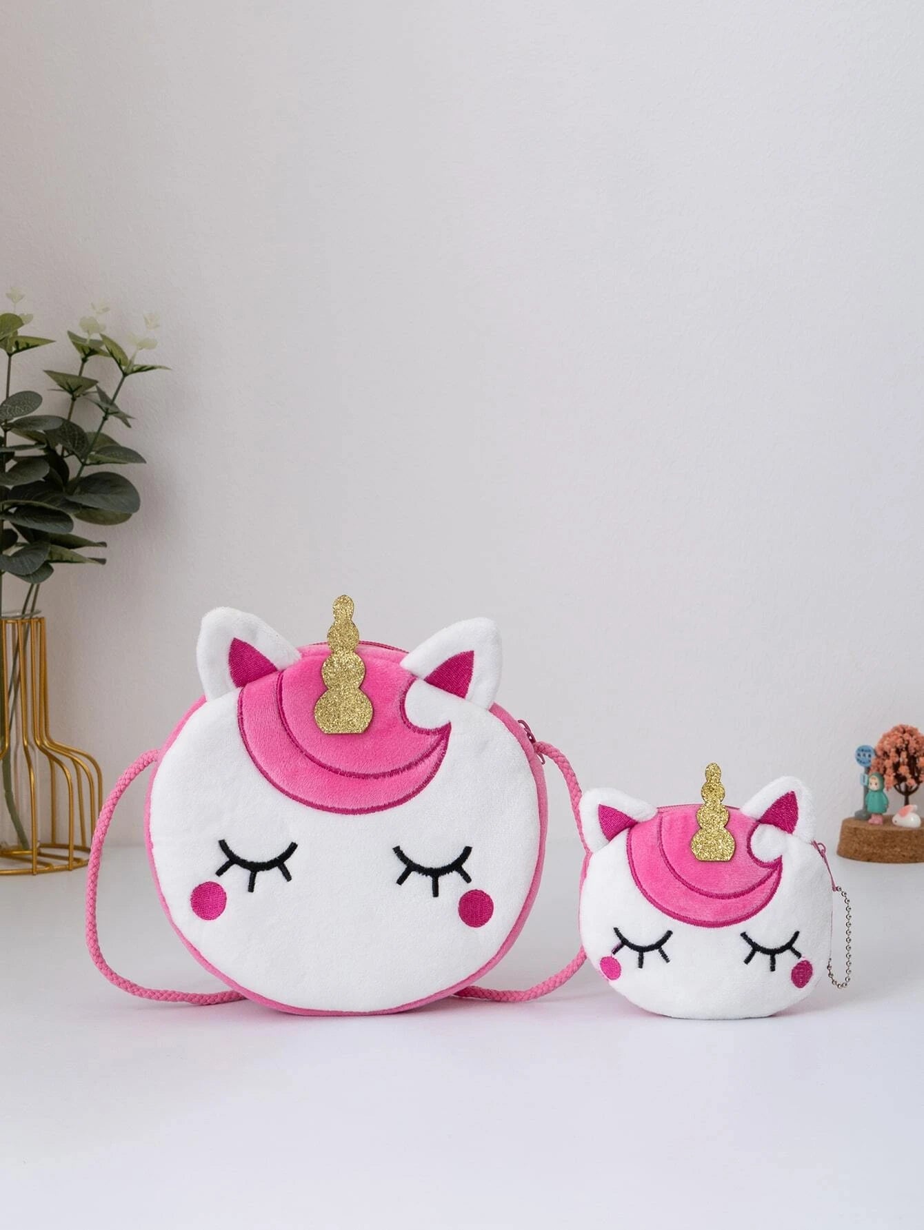 Unicorn Fluffy Crossbody bag with Coin Purse