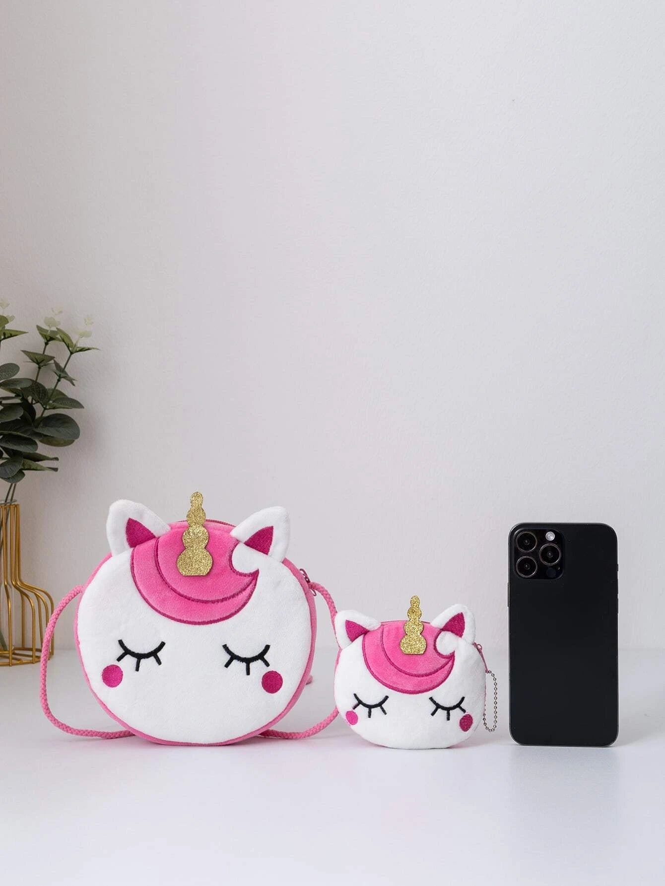 Unicorn Fluffy Crossbody bag with Coin Purse